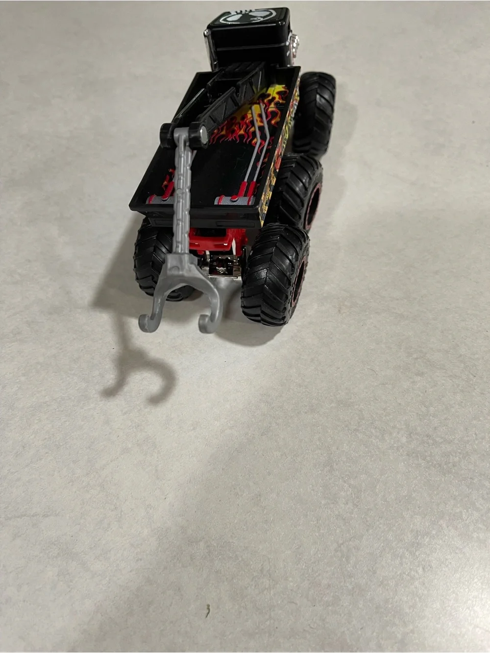 Black & Red Monster Crane Truck - Kids Toy